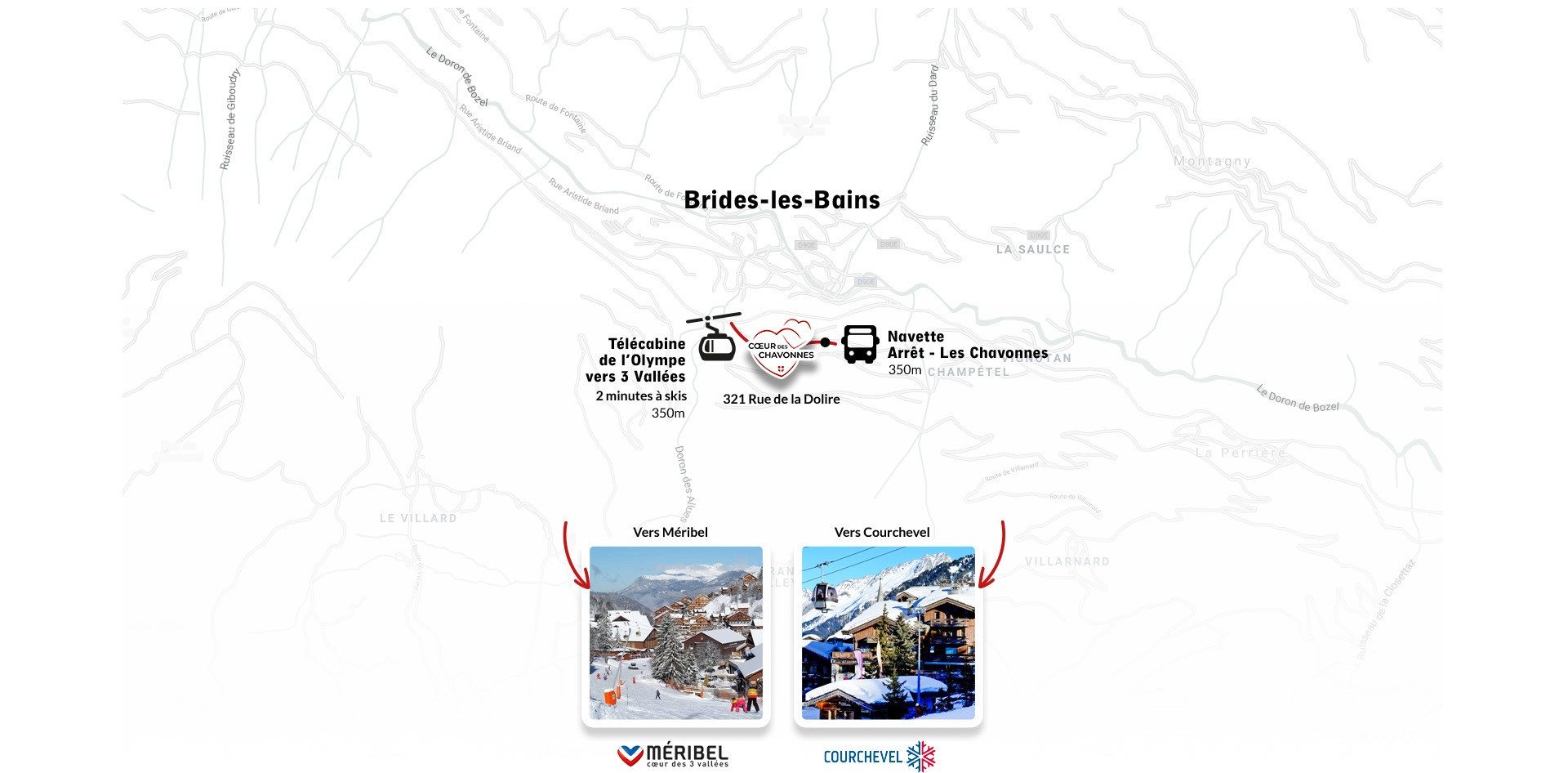 Location hébergement ski Courchevel & Méribel