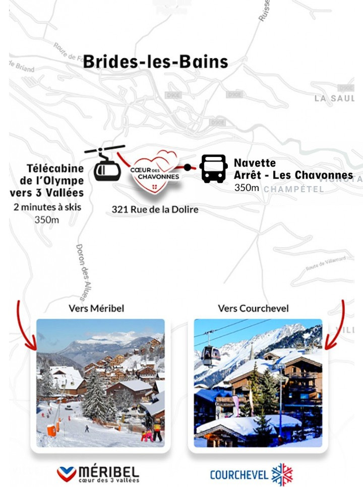 Location hébergement ski Courchevel & Méribel